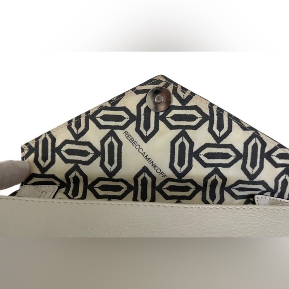🎉Poshiversary SALE🎉Rebecca Minkoff Studded White Leather Crossbody Wallet - Picture 10 of 17